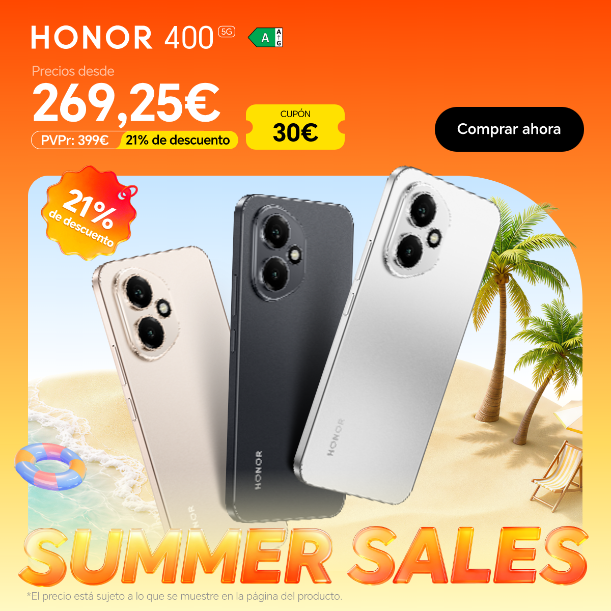 HONOR Store España Facebook ad from Jun 3, 2026