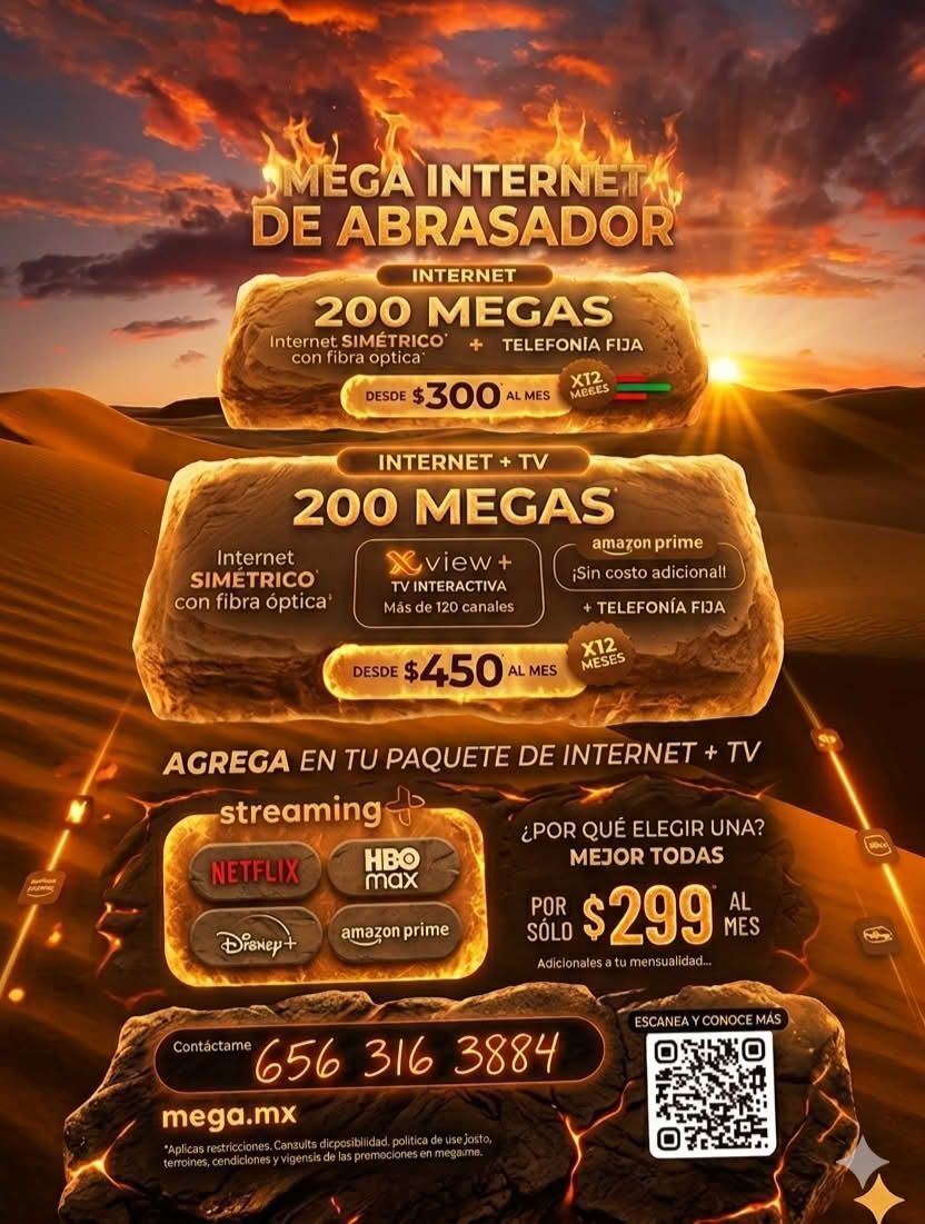 Megacable Facebook ad from Jun 1, 2026