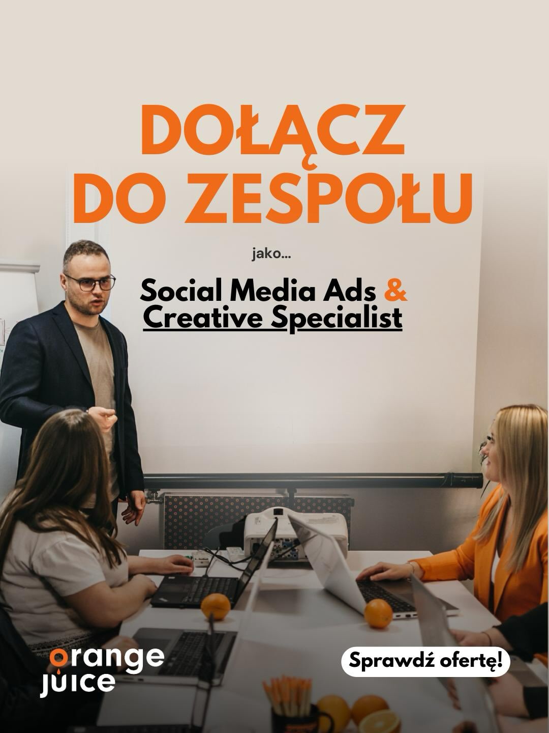 Orange Juice Facebook ad: W świecie rewolucji AI i nieograniczonych możliwości…