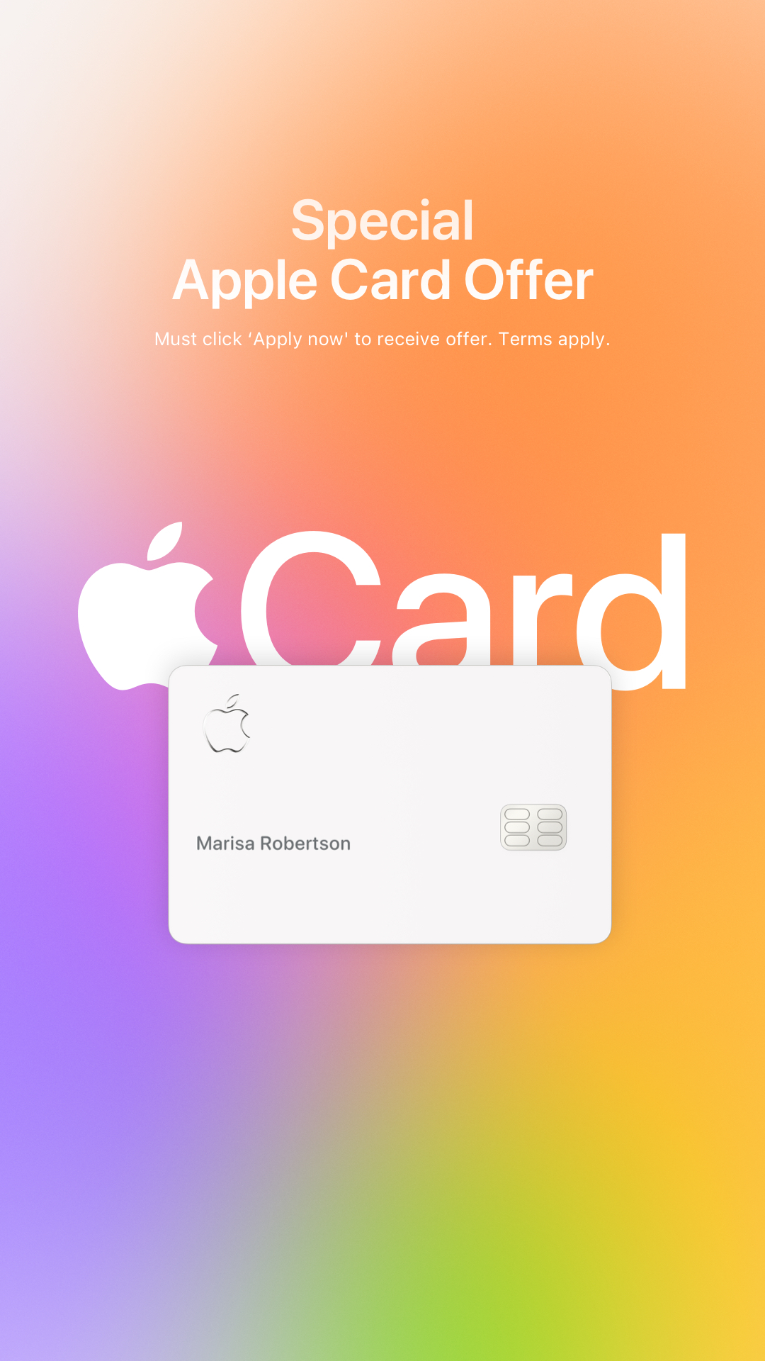 Apple Card Facebook ad