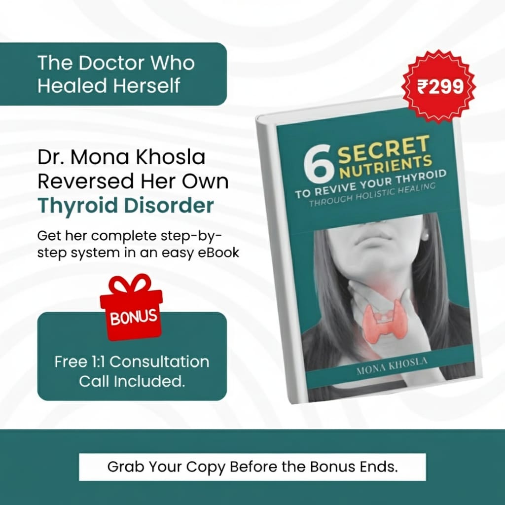 Mona's Thyroid Clinic Facebook ad: Heal Your Thyroid Naturally Without Lifelong Pills - ₹299…