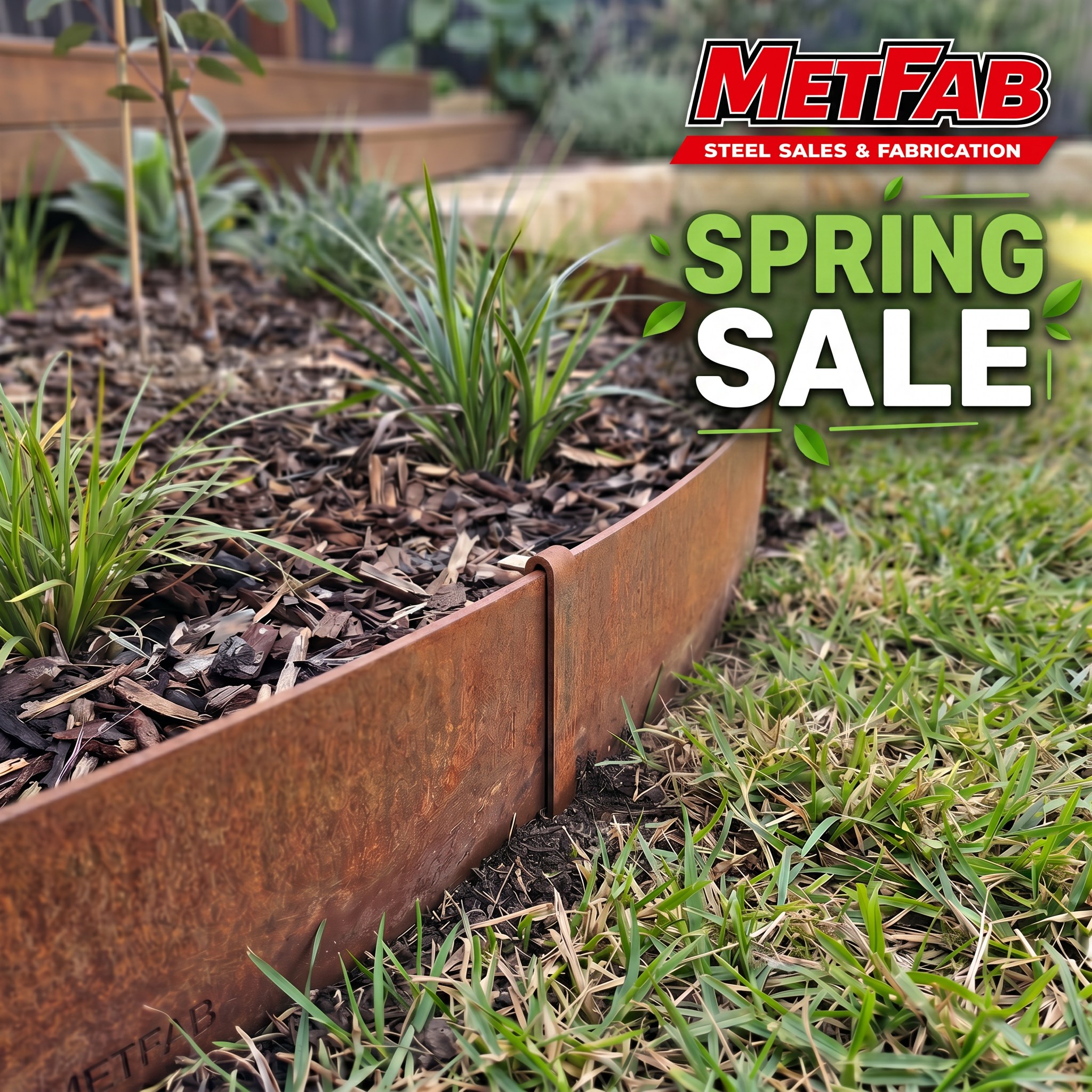 MetFab Steel MP Facebook ad: Corten Garden Edging
