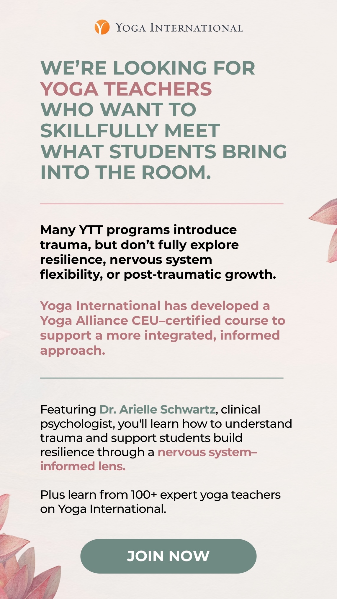 Yoga International Facebook ad