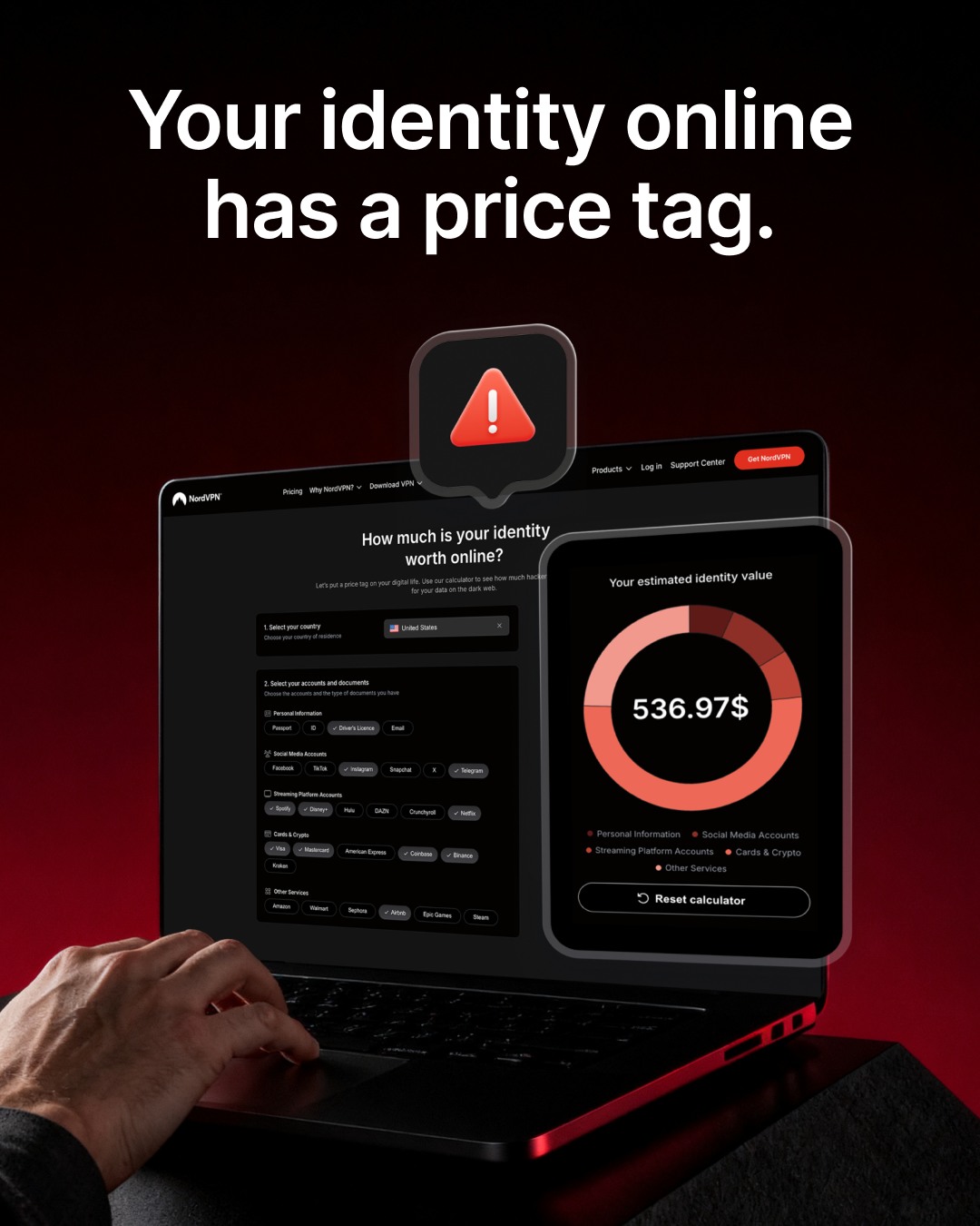 NordVPN Facebook ad