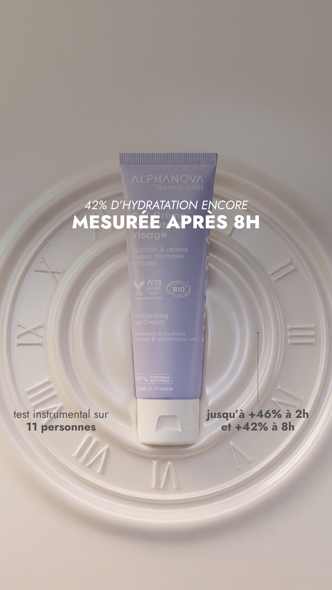 Alphanova France Facebook ad: Une texture fraîche et légère