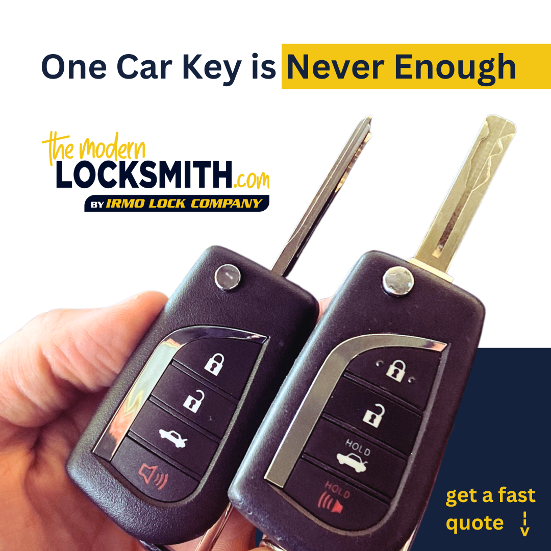 The Modern Locksmith Facebook ad: Spare Keys Made Easy