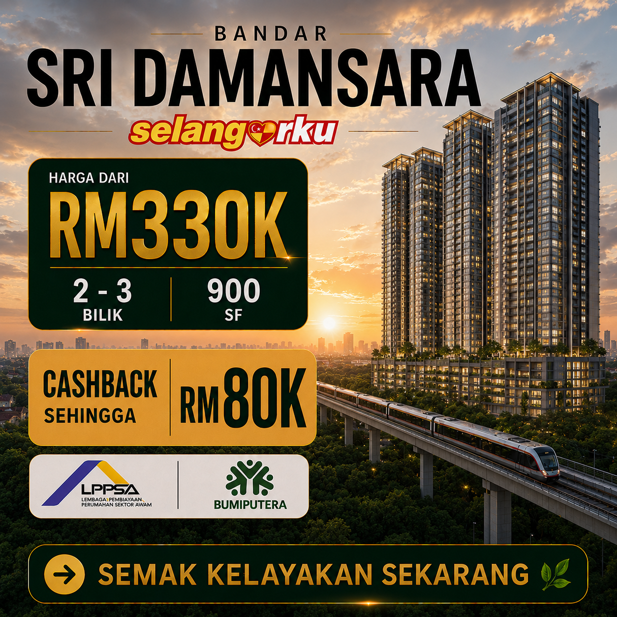 Selangor Condo Specialist Facebook ad: BULANAN RM1200 SAHAJA!