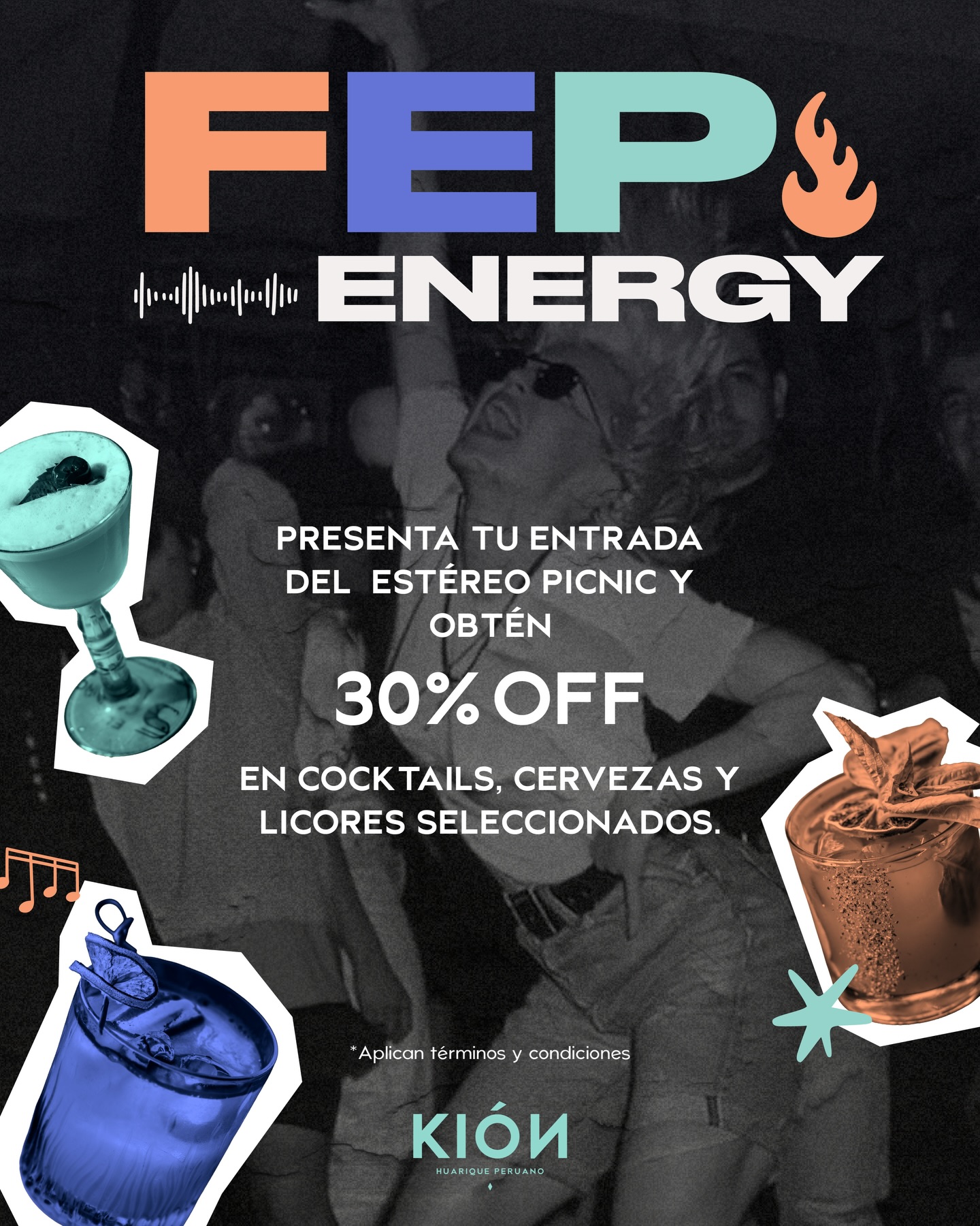 Kion Huarique Peruano Facebook ad: 30% OFF con tu boleta del FEP