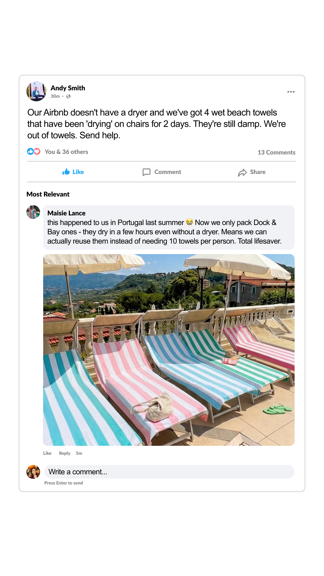 Dock & Bay Facebook ad