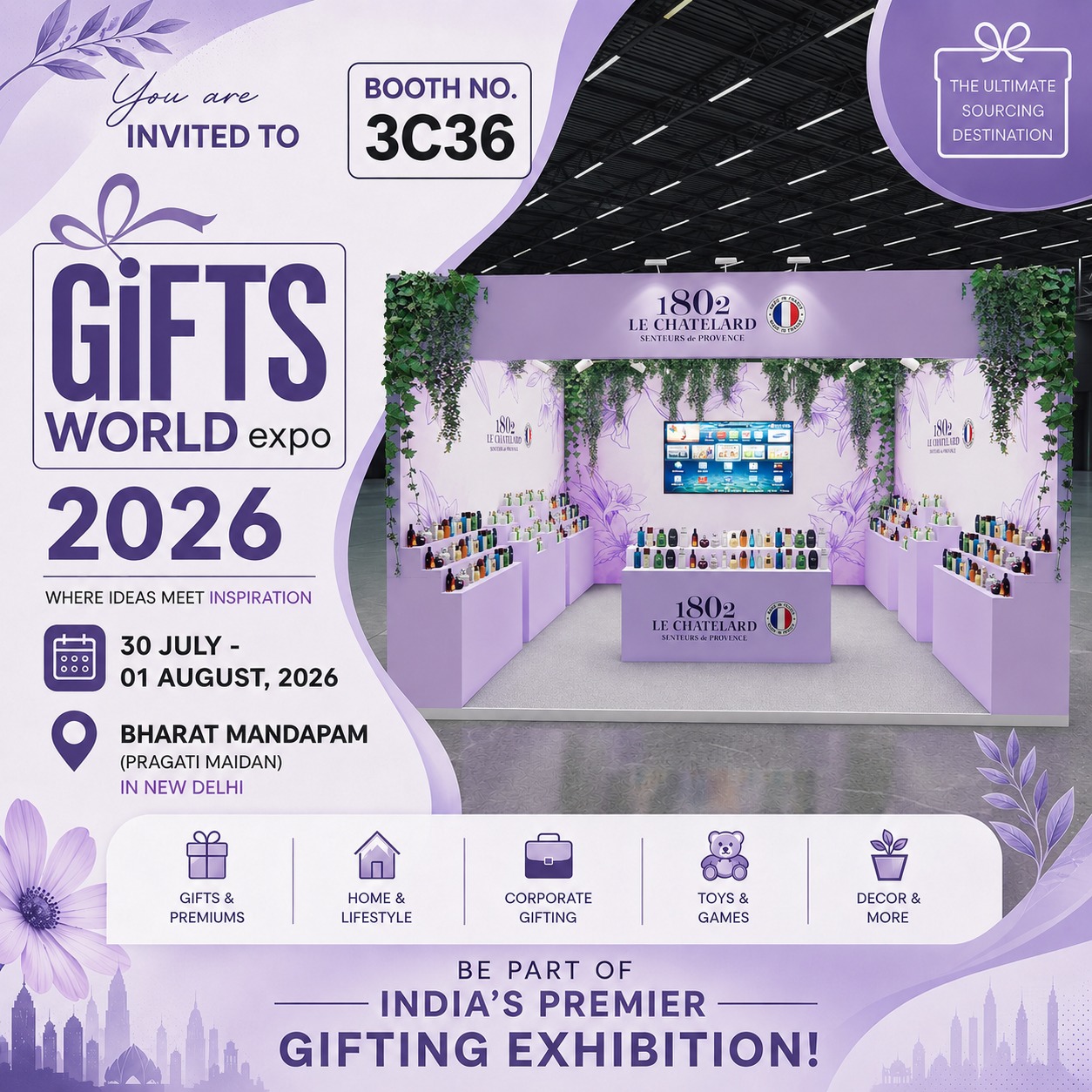 Le Chatelard 1802 India Facebook ad: You're invited to India's premier gifting exhibition.