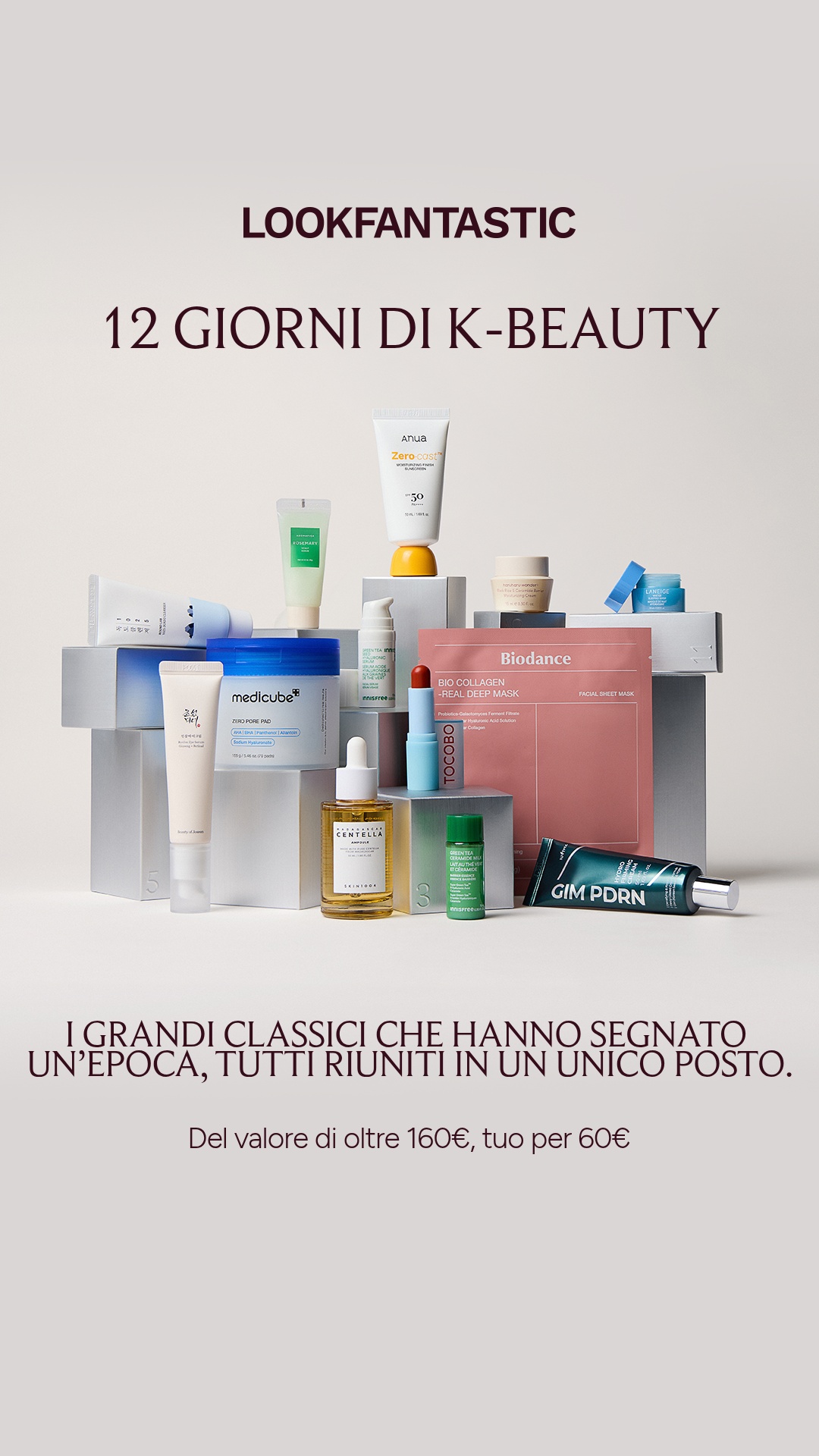 LOOKFANTASTIC Facebook ad: 12 giorni di K-beauty