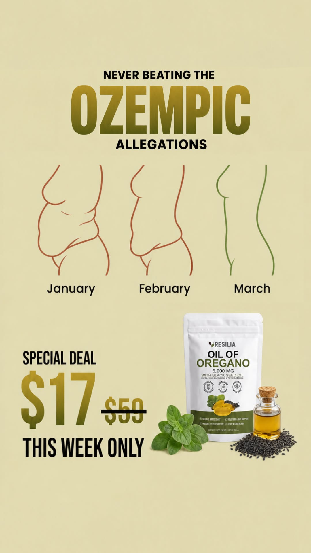 Belly Better Daily Facebook ad: Oregano Oil, Finally Done Right