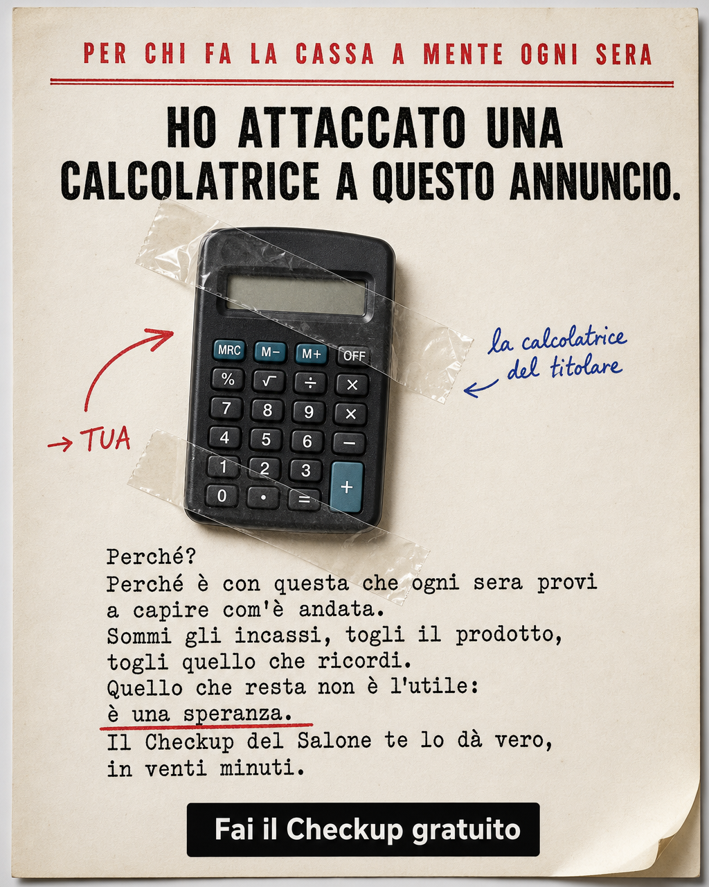 WeGest Facebook ad: {20 minuti} Checkup del Salone