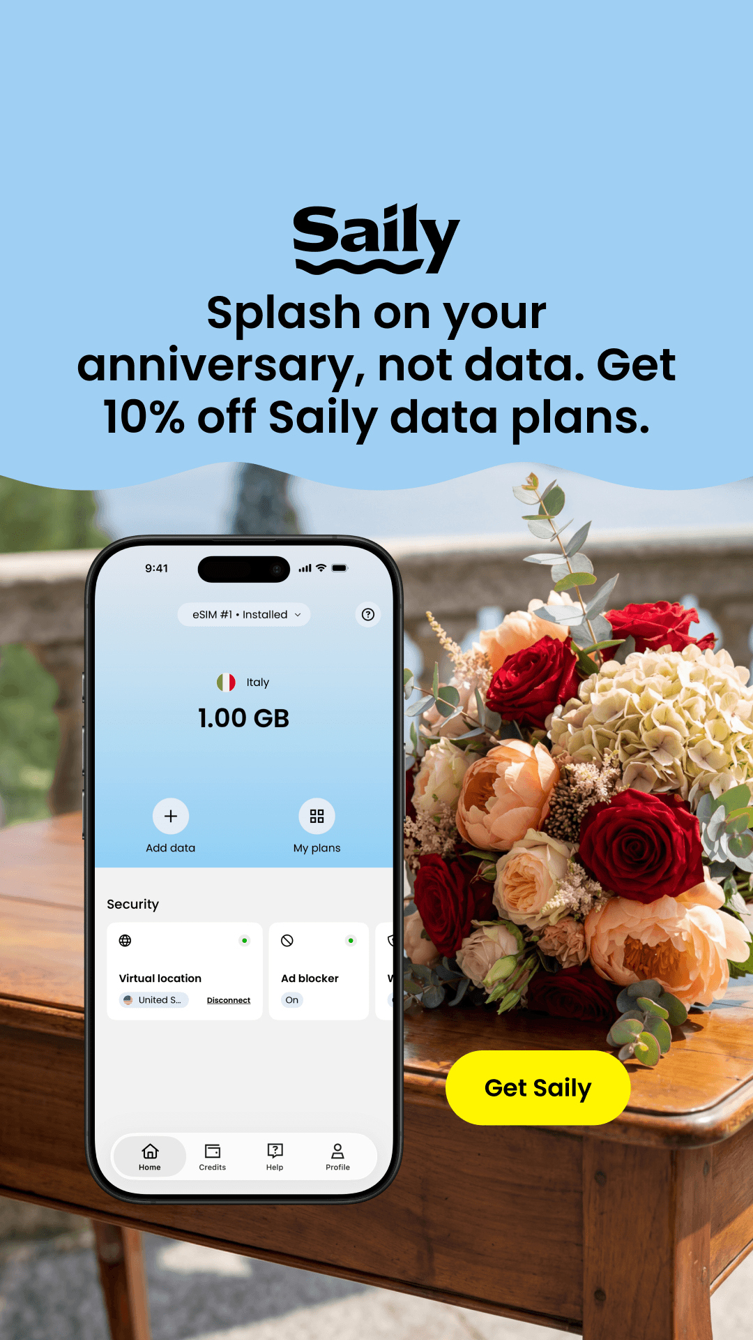 Saily Facebook ad