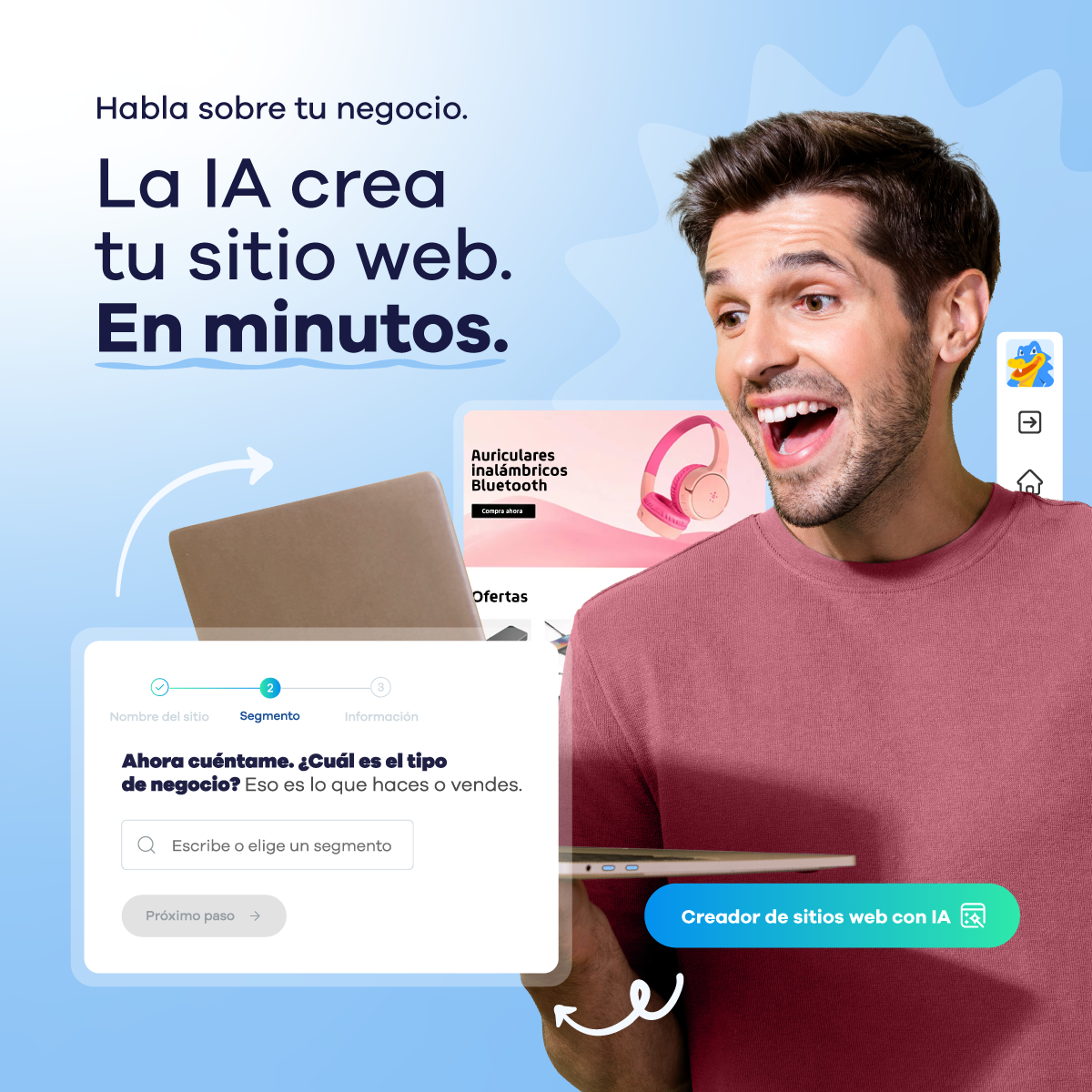 HostGator Facebook ad: Hosting de Sitios Web