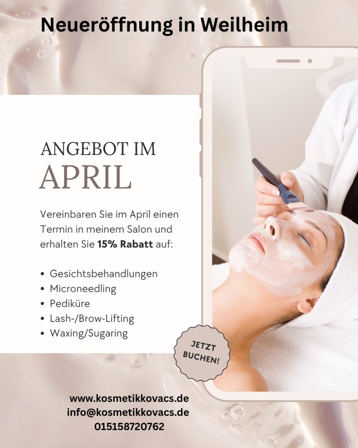 Nikolett Kovacs Kosmetikstudio Facebook ad: Mobile Kosmetik & Fußpflege
