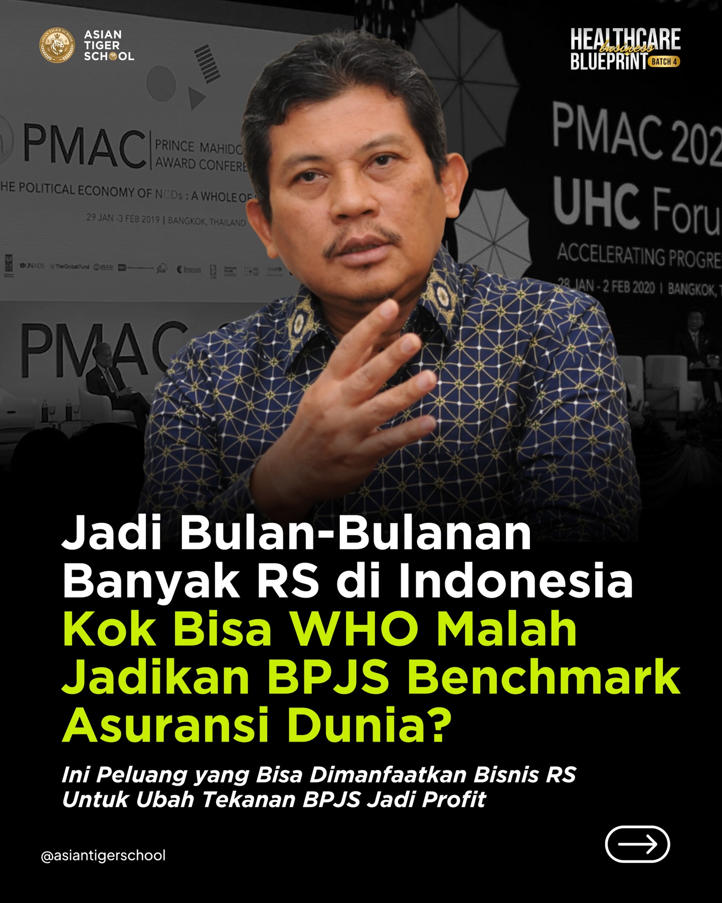 Asian Tiger School Facebook ad: Saat ini, BPJS meng-cover 98% penduduk, mengelola 2…