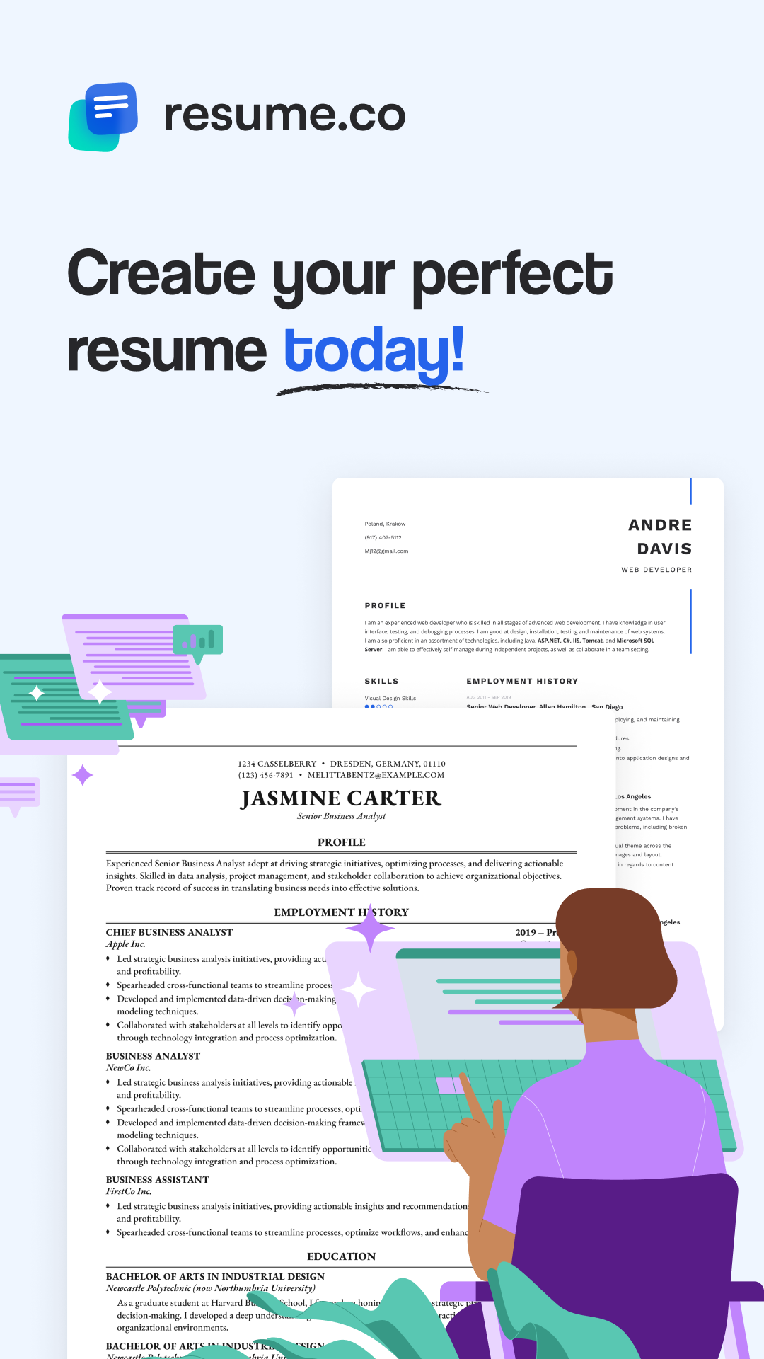Resume.co Facebook ad