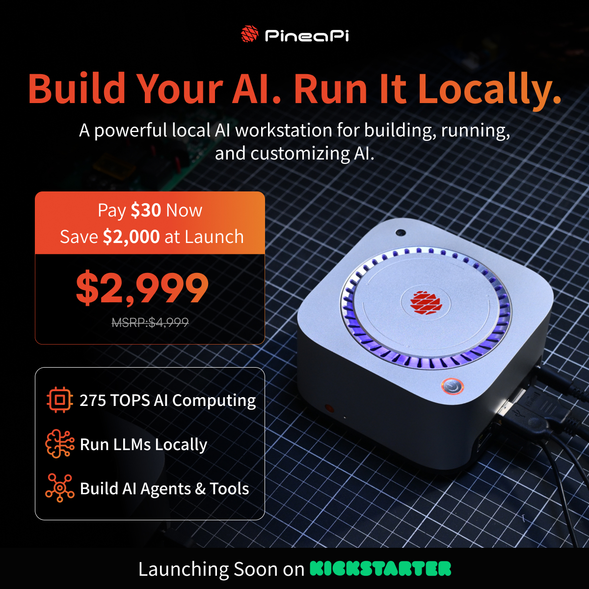 PineaPi Facebook ad: Stop Renting Your AI, Own It