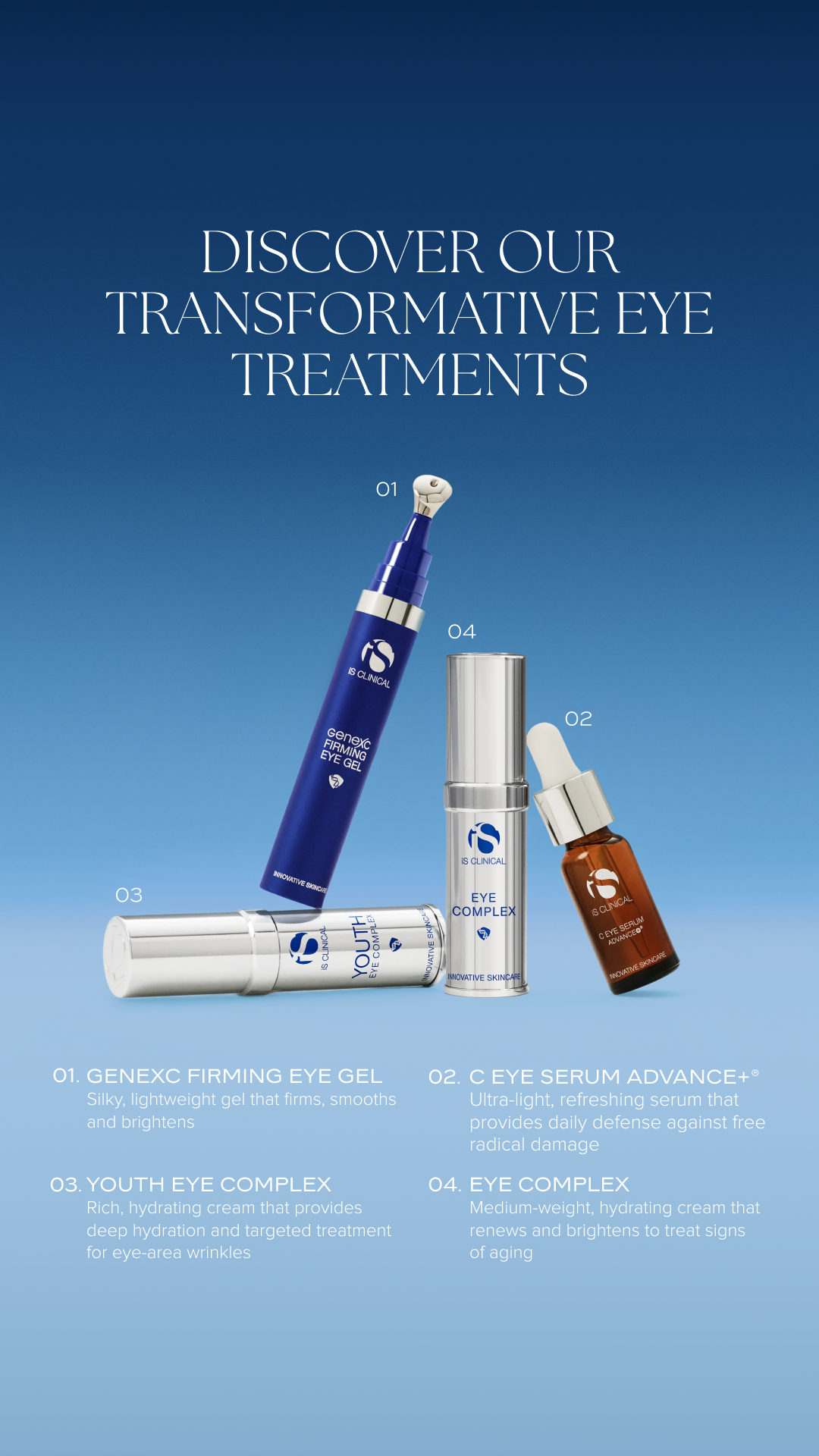 iS CLINICAL Facebook ad: Discover iS Clinical Eye Treatments