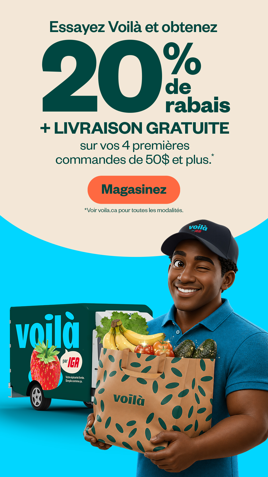 Voilà par IGA Facebook ad: Home page - Voilà - Online Groceries, Supermarket Savings…