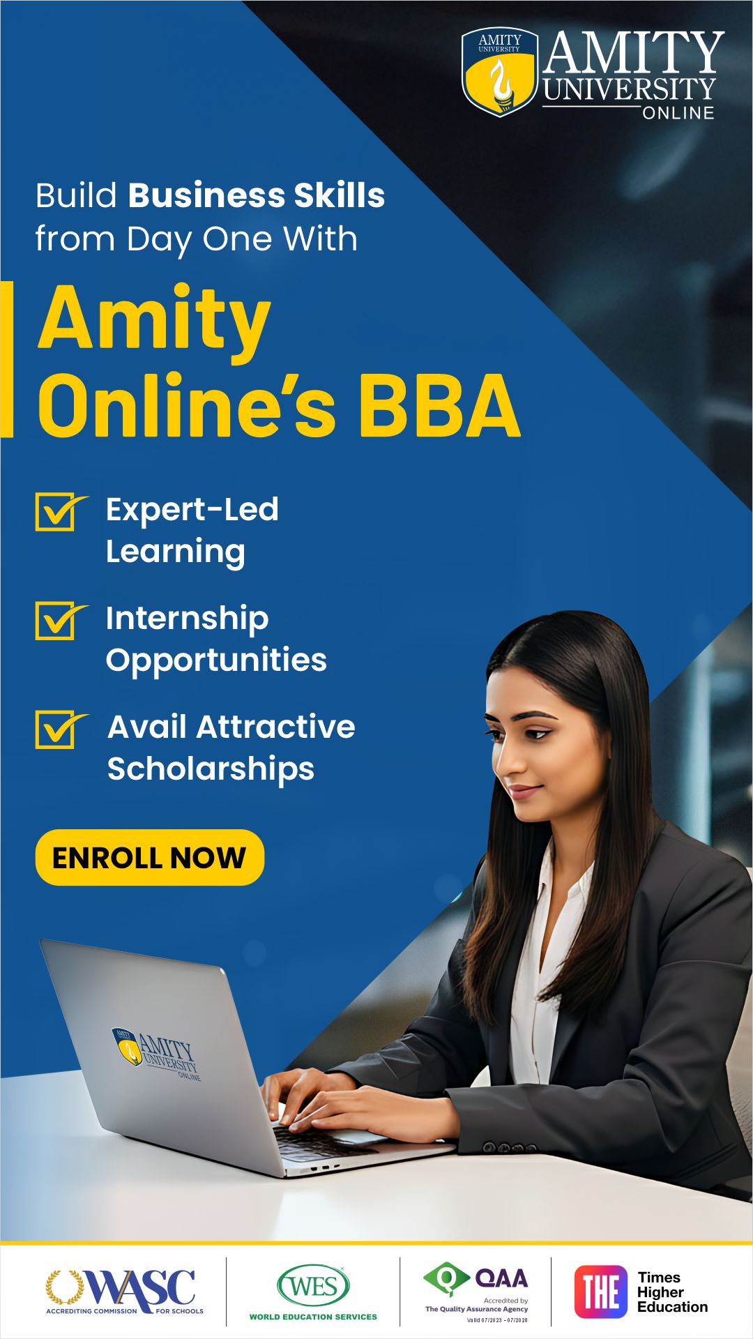 Amity Online Facebook ad
