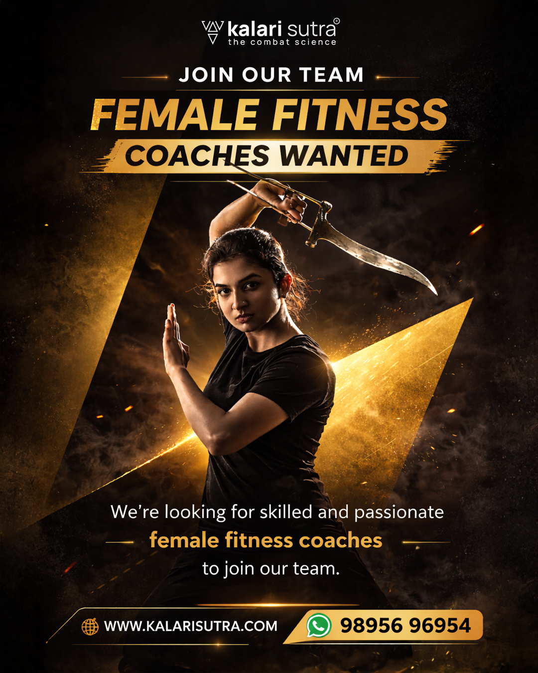 Kalari Sutra Facebook ad: Calling Female fitness coaches