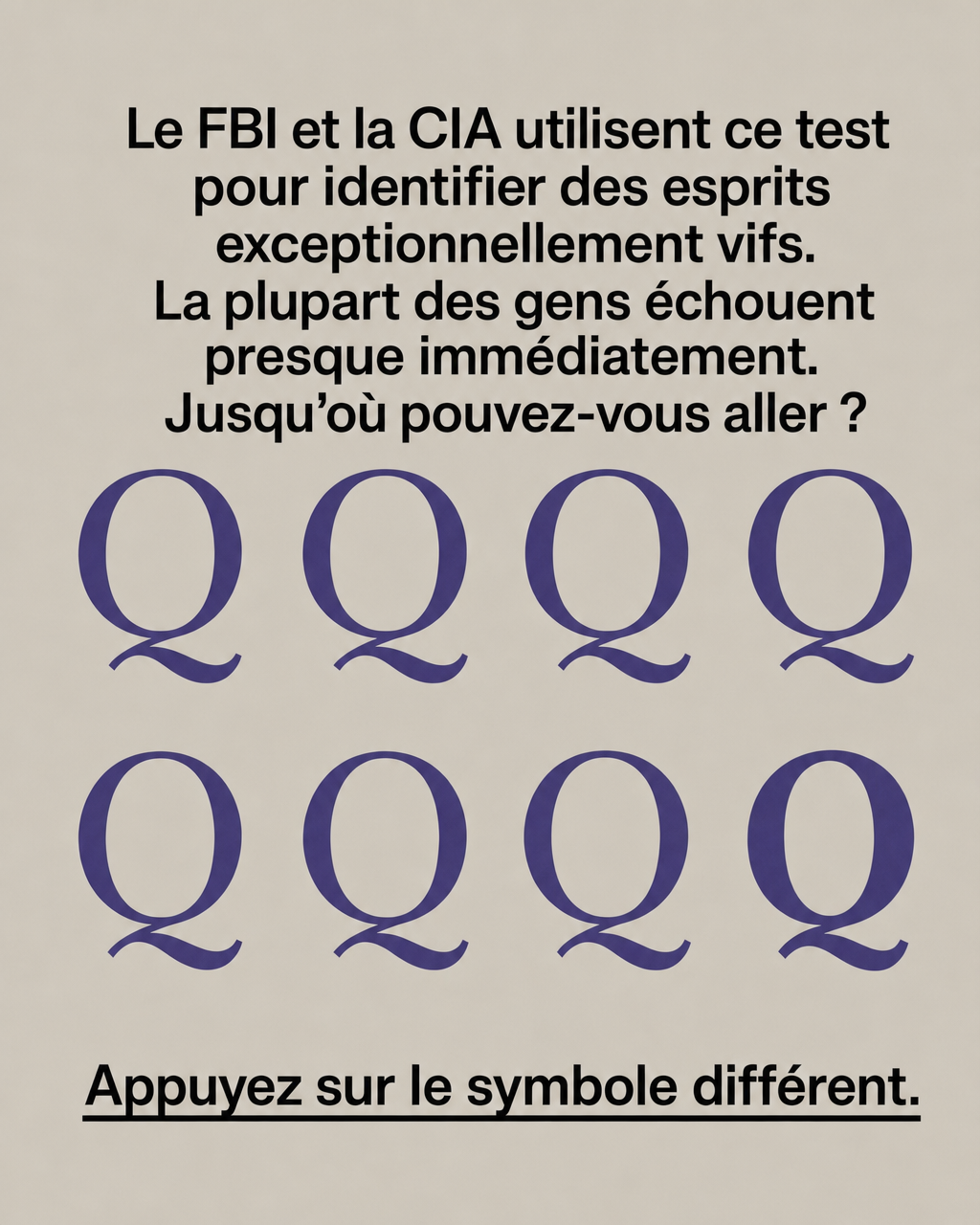 Clara Sage Facebook ad: Test de QI