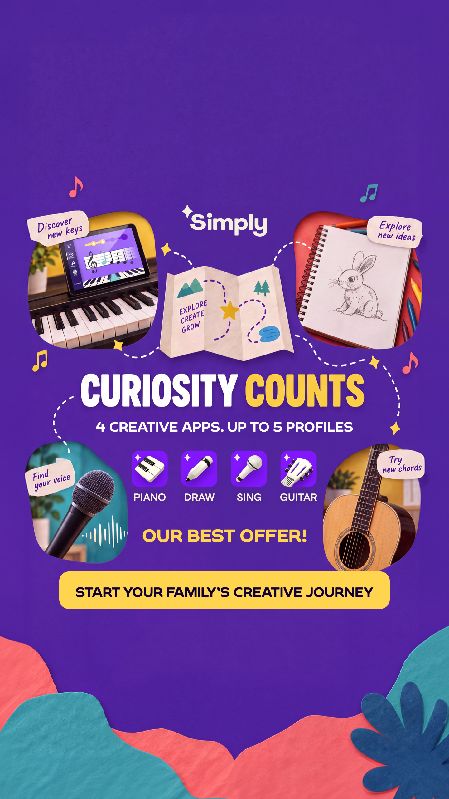 Simply - Kids Creative Hub Facebook ad: Start Learning Today!