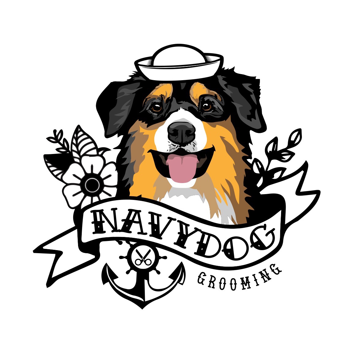 NavyDog Grooming Facebook ad: Stress free personalized grooming services by Certified…
