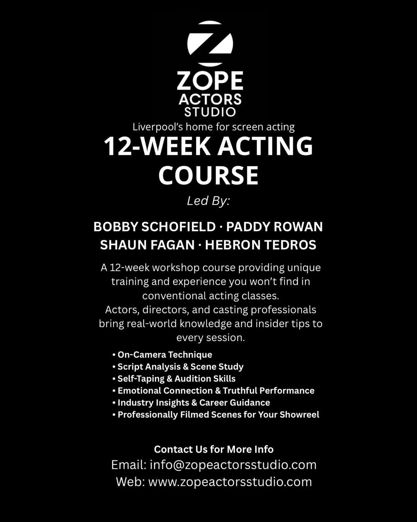 zopeactorsstudio Facebook ad: We’re back!