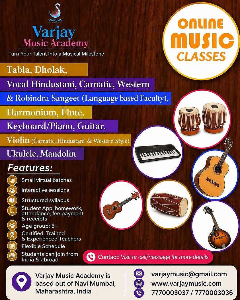 Varjay music academy Facebook ad from Jun 7, 2026