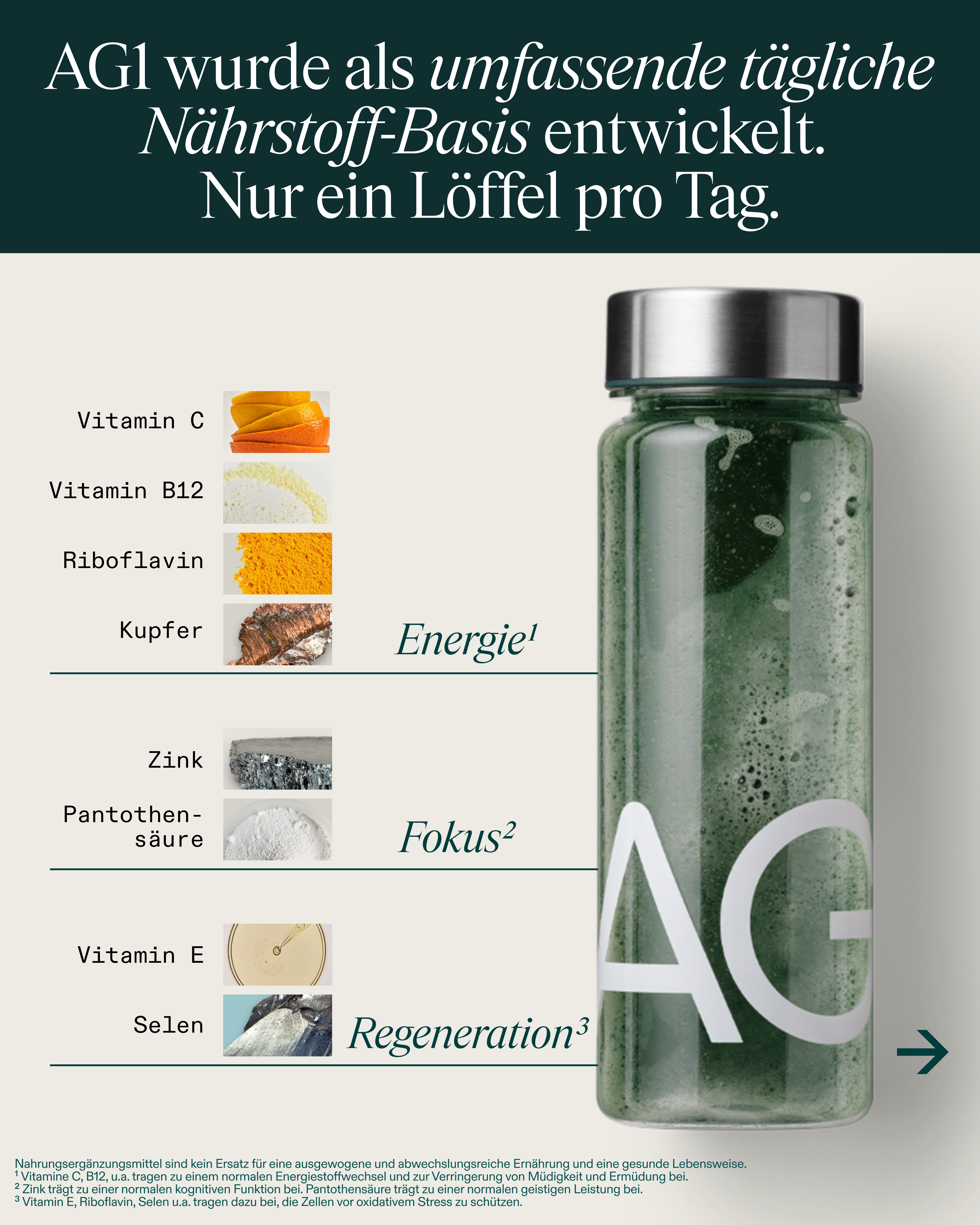 AG1 Deutschland Facebook ad