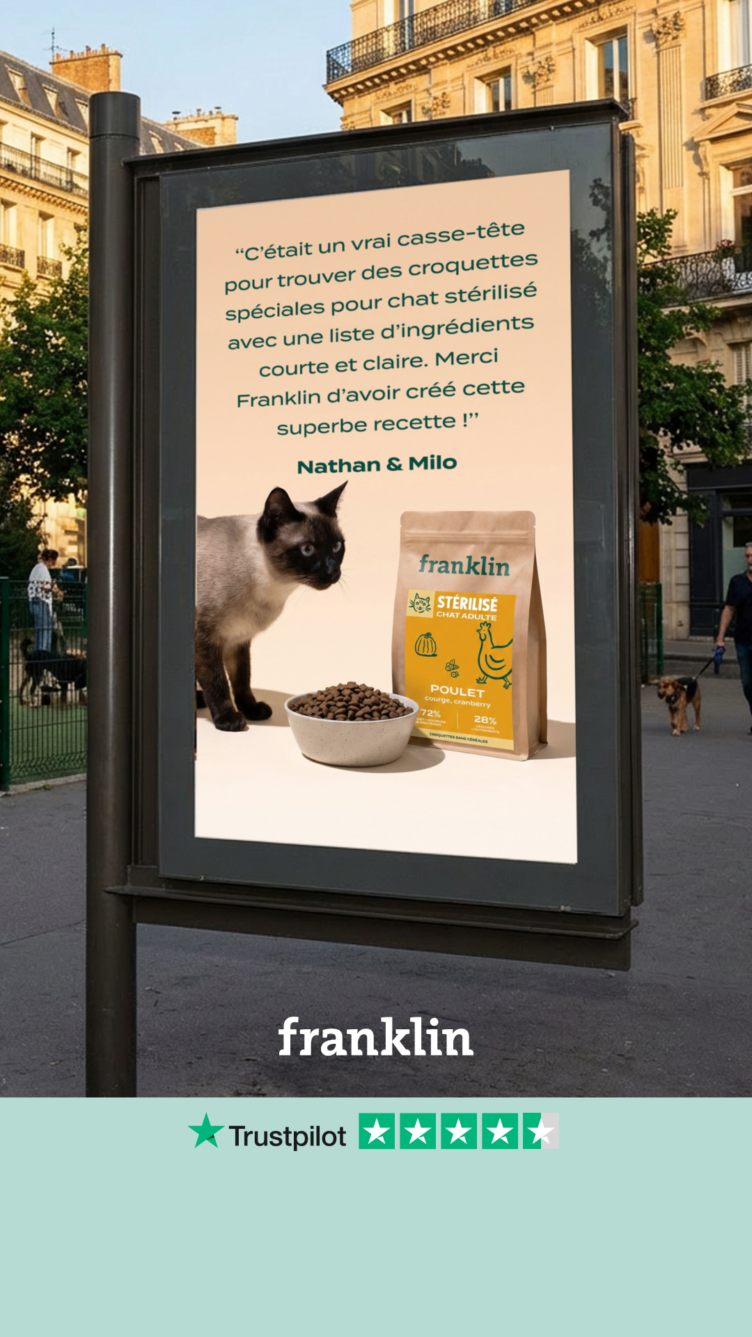 Franklin Pet Food Facebook ad
