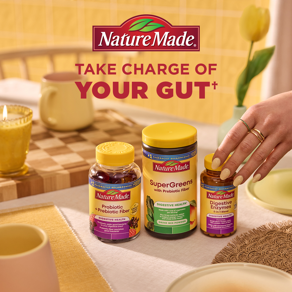 Nature Made Facebook ad: Take charge of your gut.†