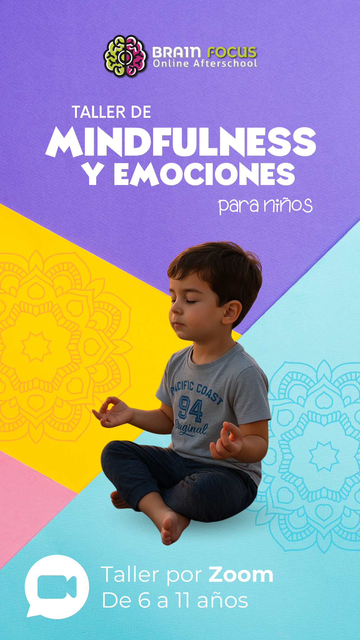Brain Focus Facebook ad: Mindfulness para Niños