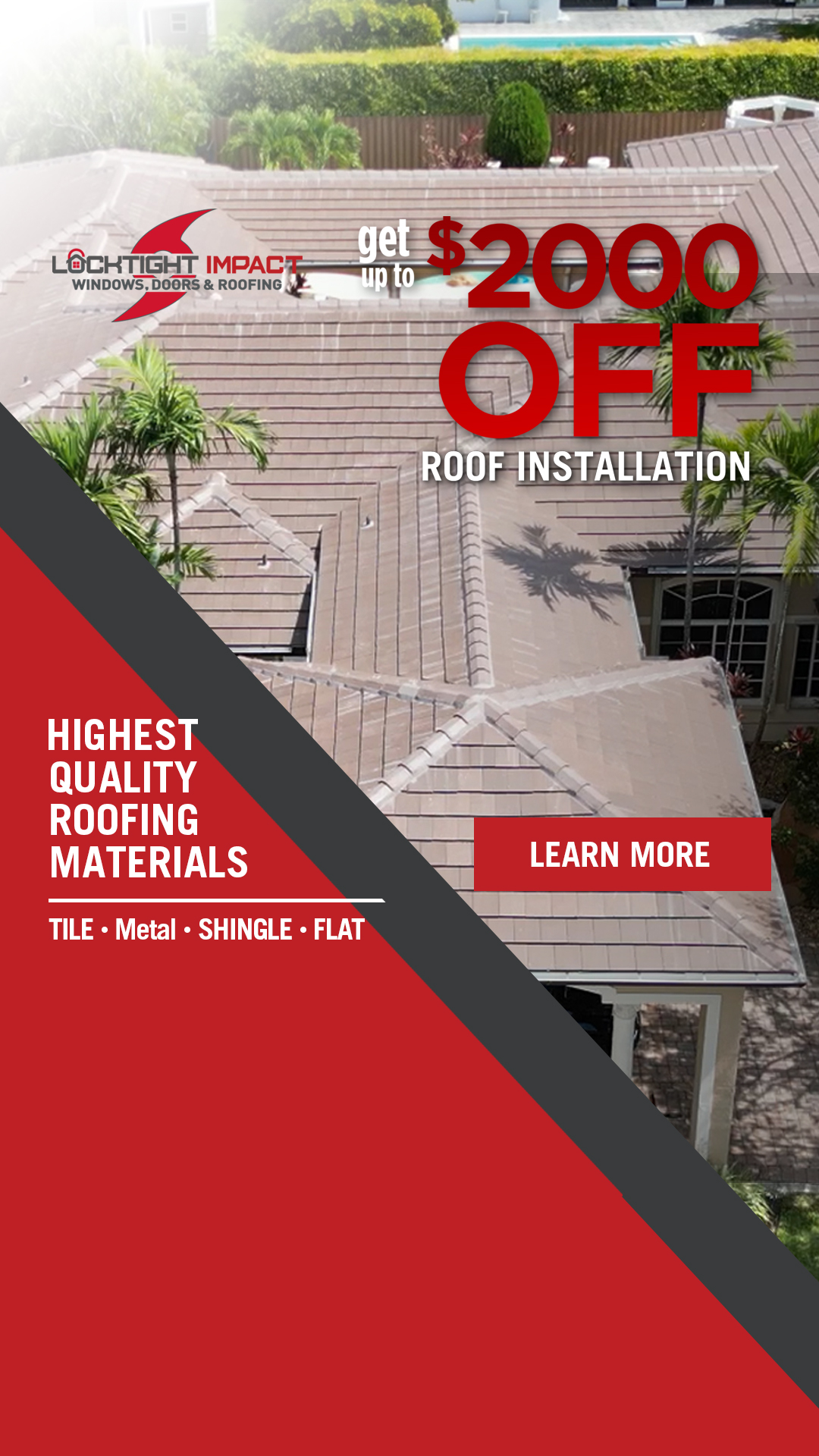 LockTight Impact Windows, Doors & Roofing Facebook ad