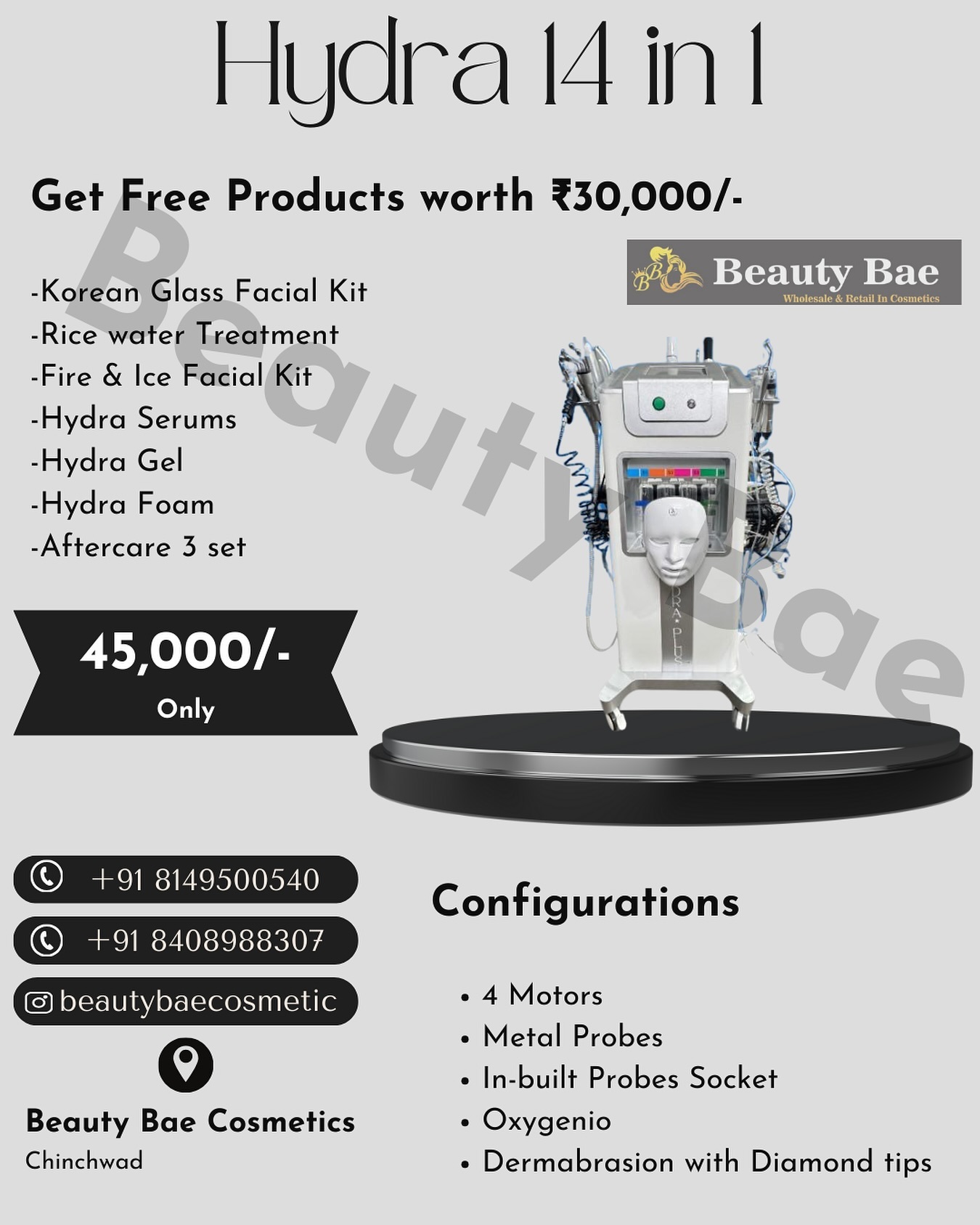 beautybaecosmetic Facebook ad: Hydra 14 in 1 Machine