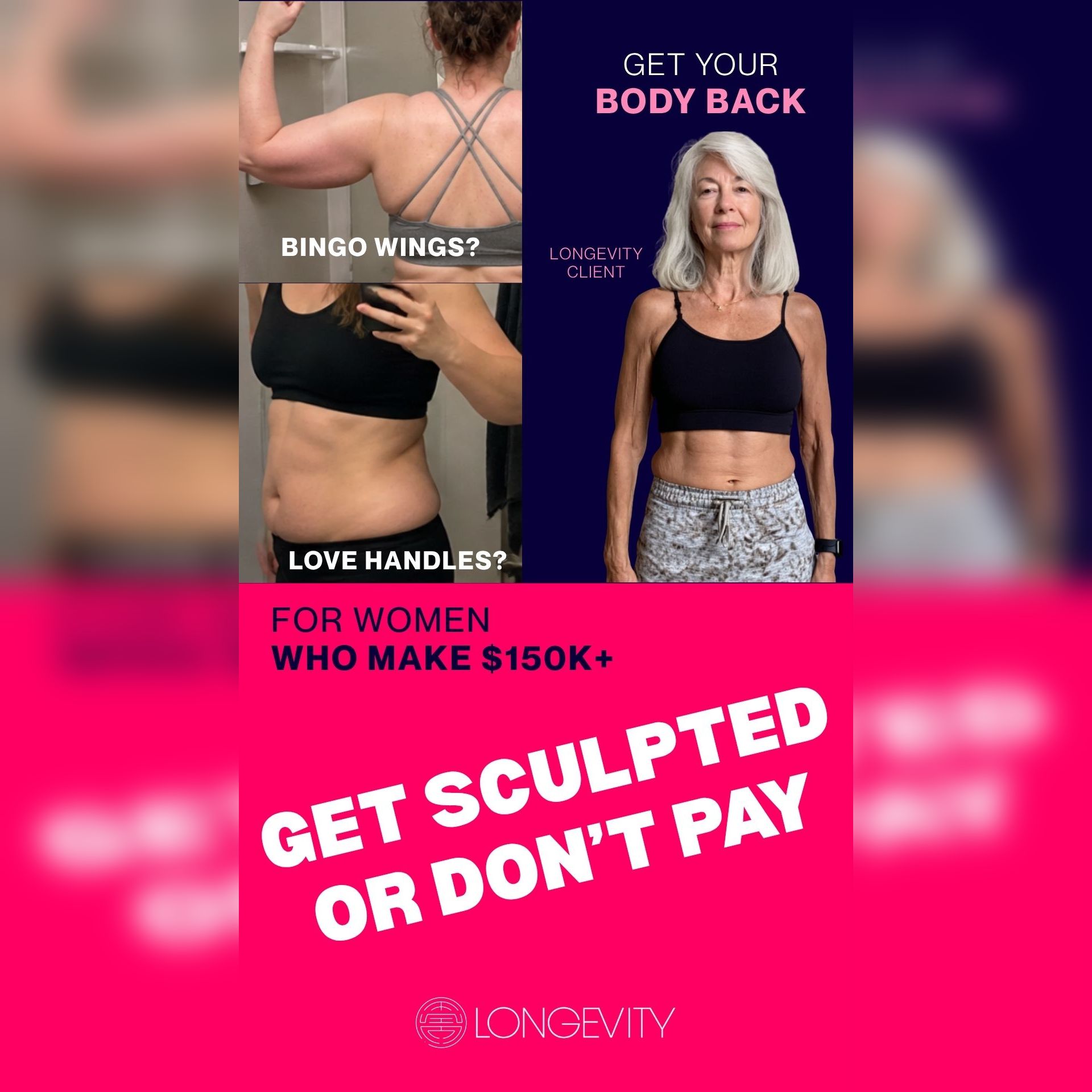 The Longevity Clinic Facebook ad from May 17, 2026