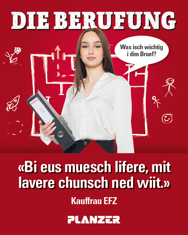 Planzer Facebook ad: Kaufmann/-frau EFZ oder EBA - Planzer Lehrstellen