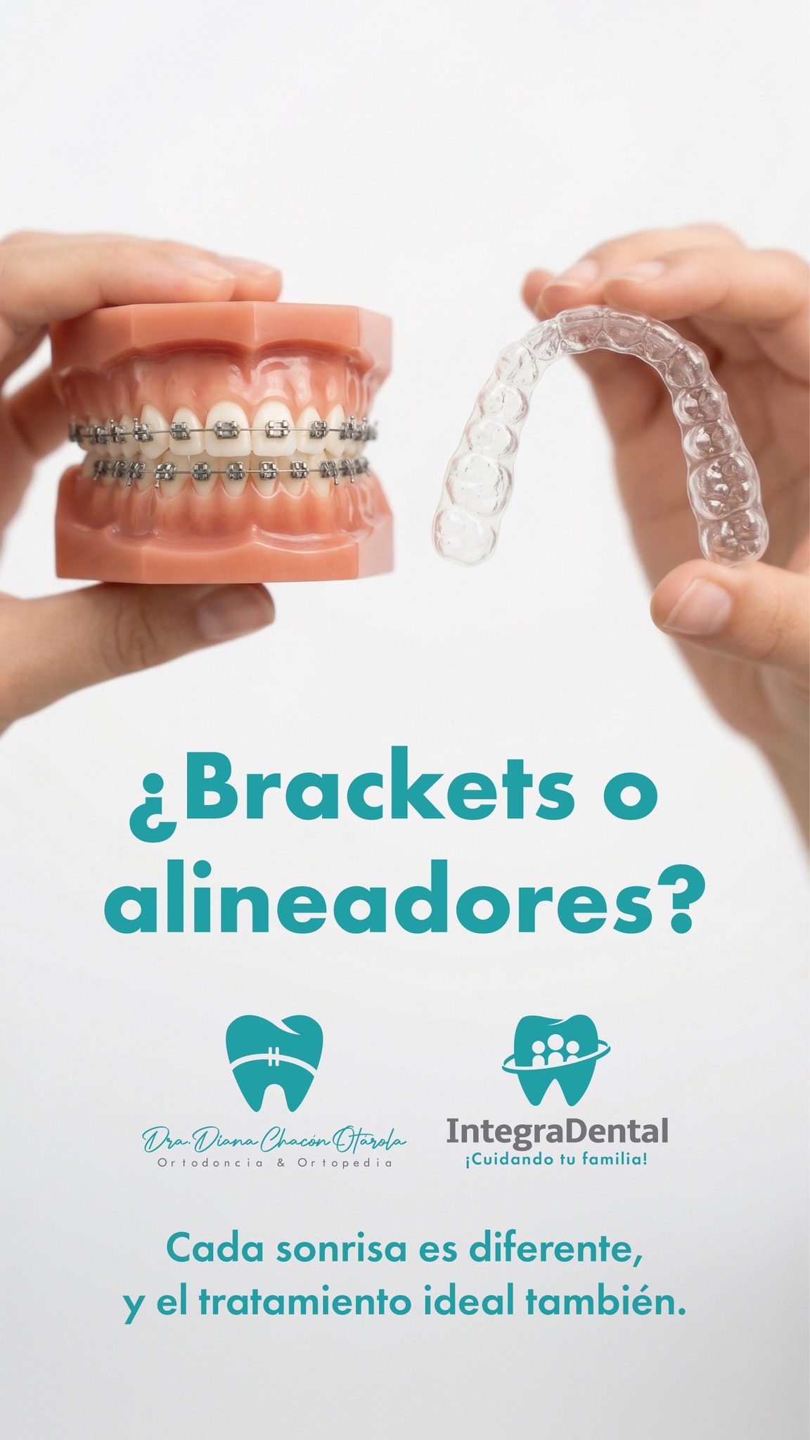 Dra.Diana Chacón Facebook ad: ¿Brackets o alineadores?