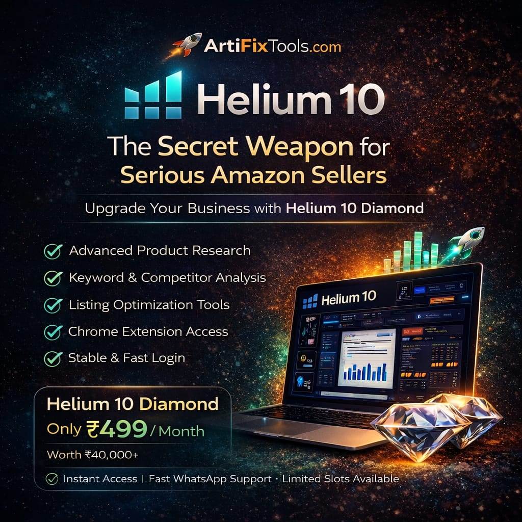 Artifixtools Facebook ad: Get Helium 10 + 30 Tools FREE