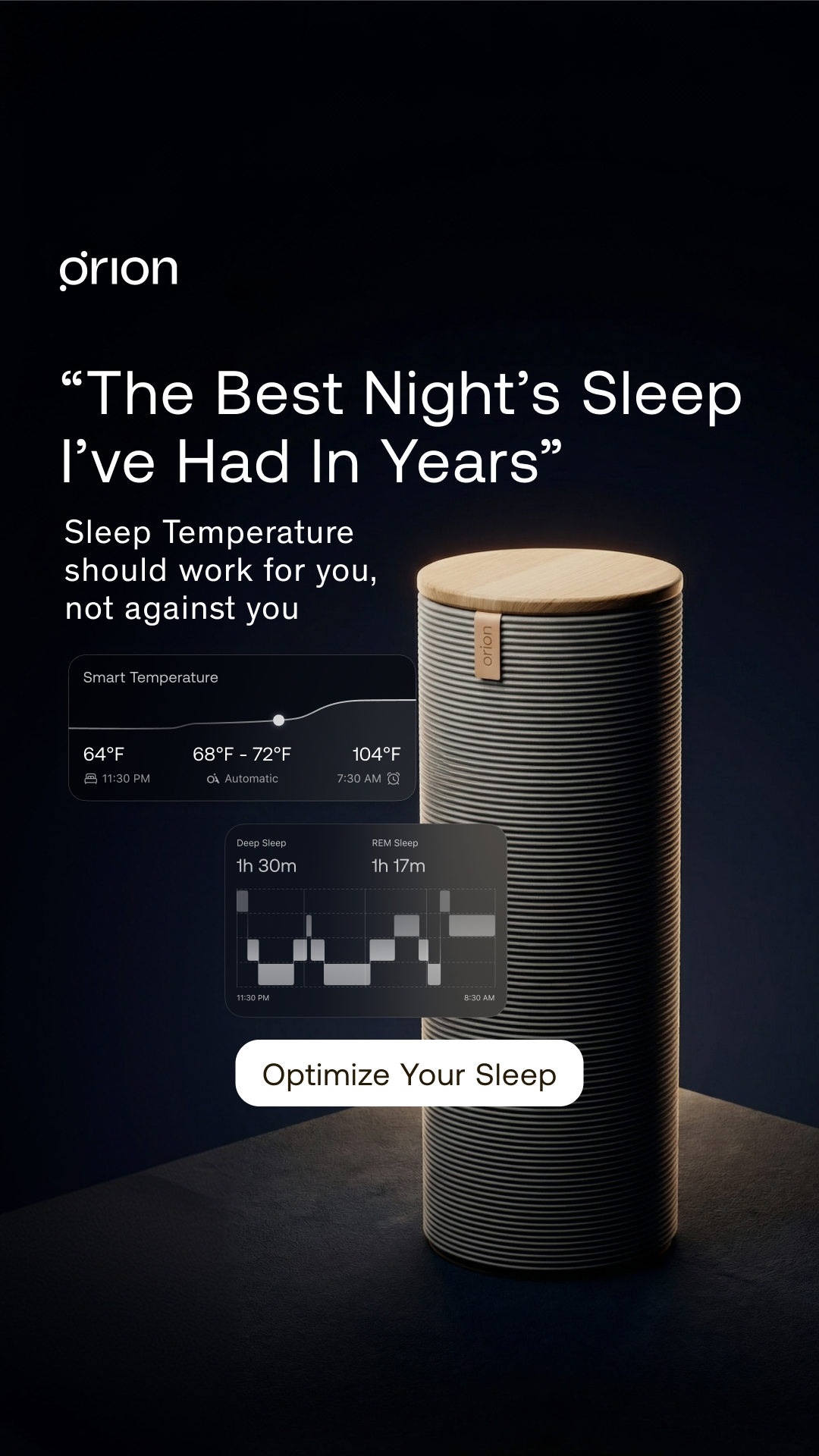Orion Sleep Facebook ad
