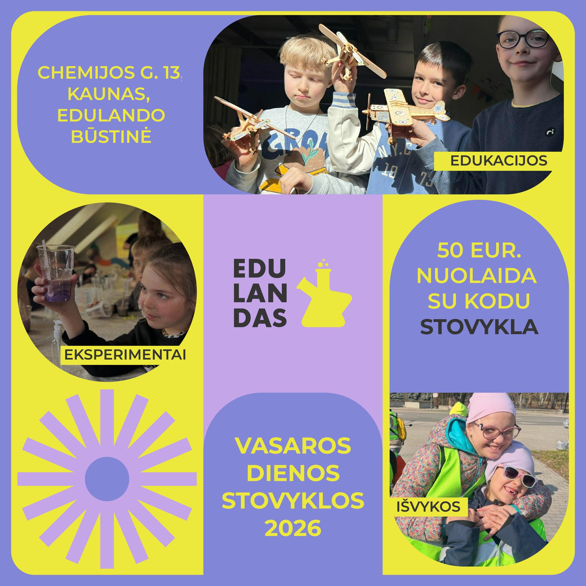 Edulandas Facebook ad: Stovyklos vaikams | Edulandas