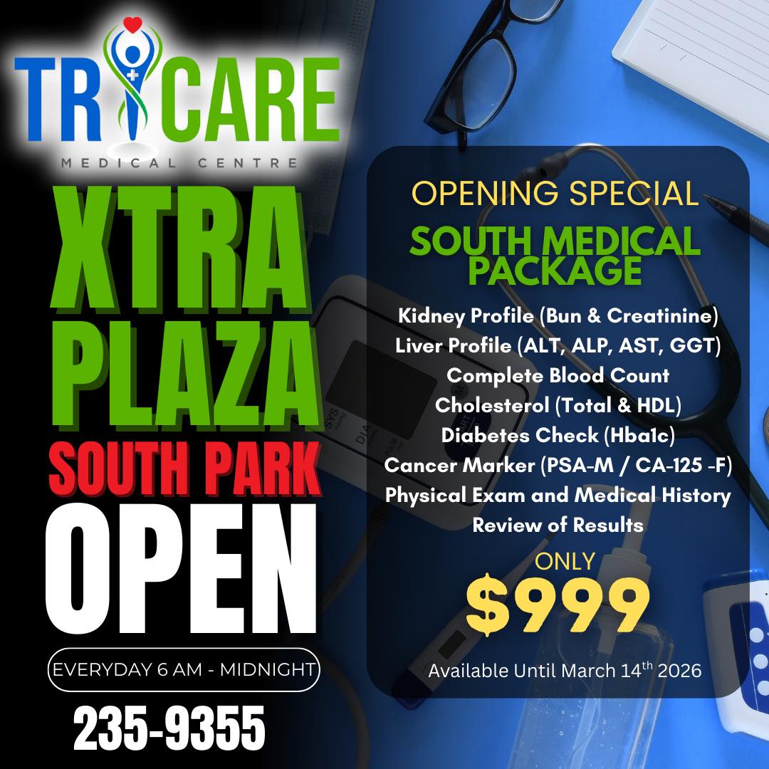 Tricare Medical Centre Facebook ad: NOW OPEN, SOUTH PARK