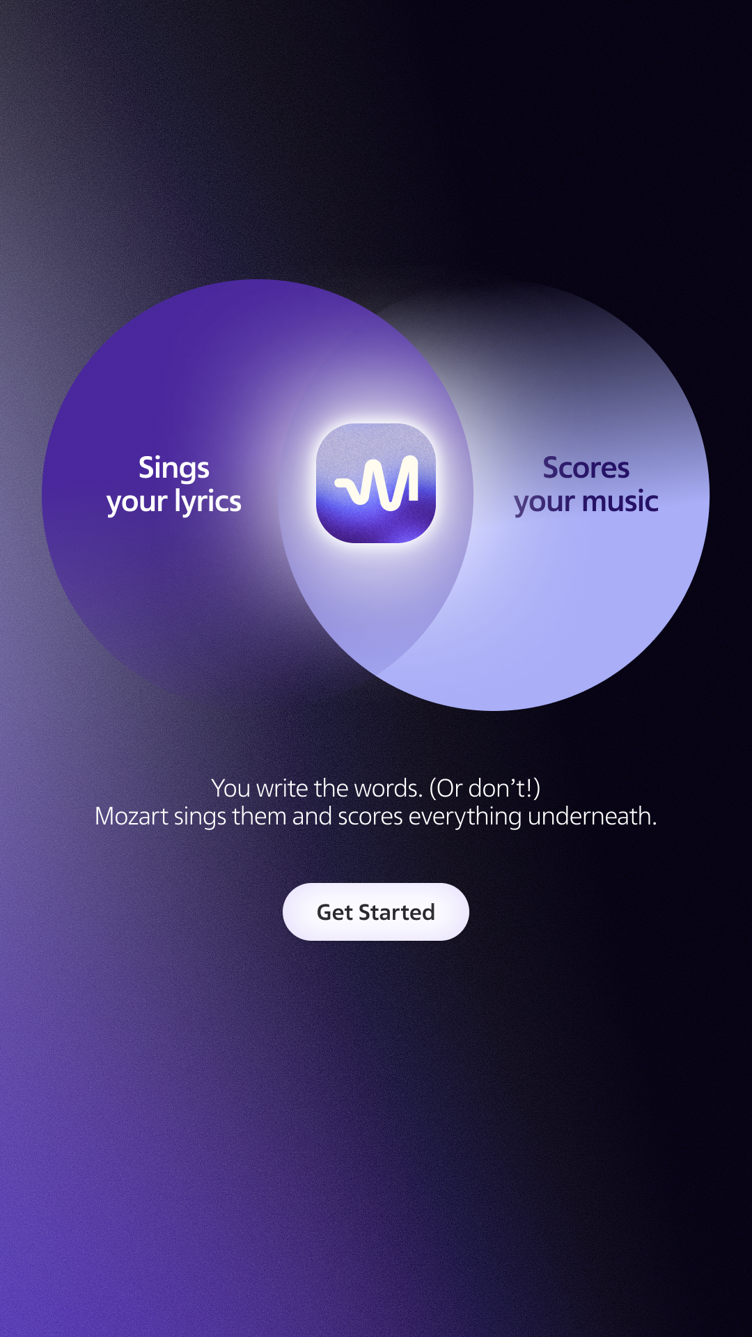 Mozart Music Facebook ad: Turn your lyrics into a song