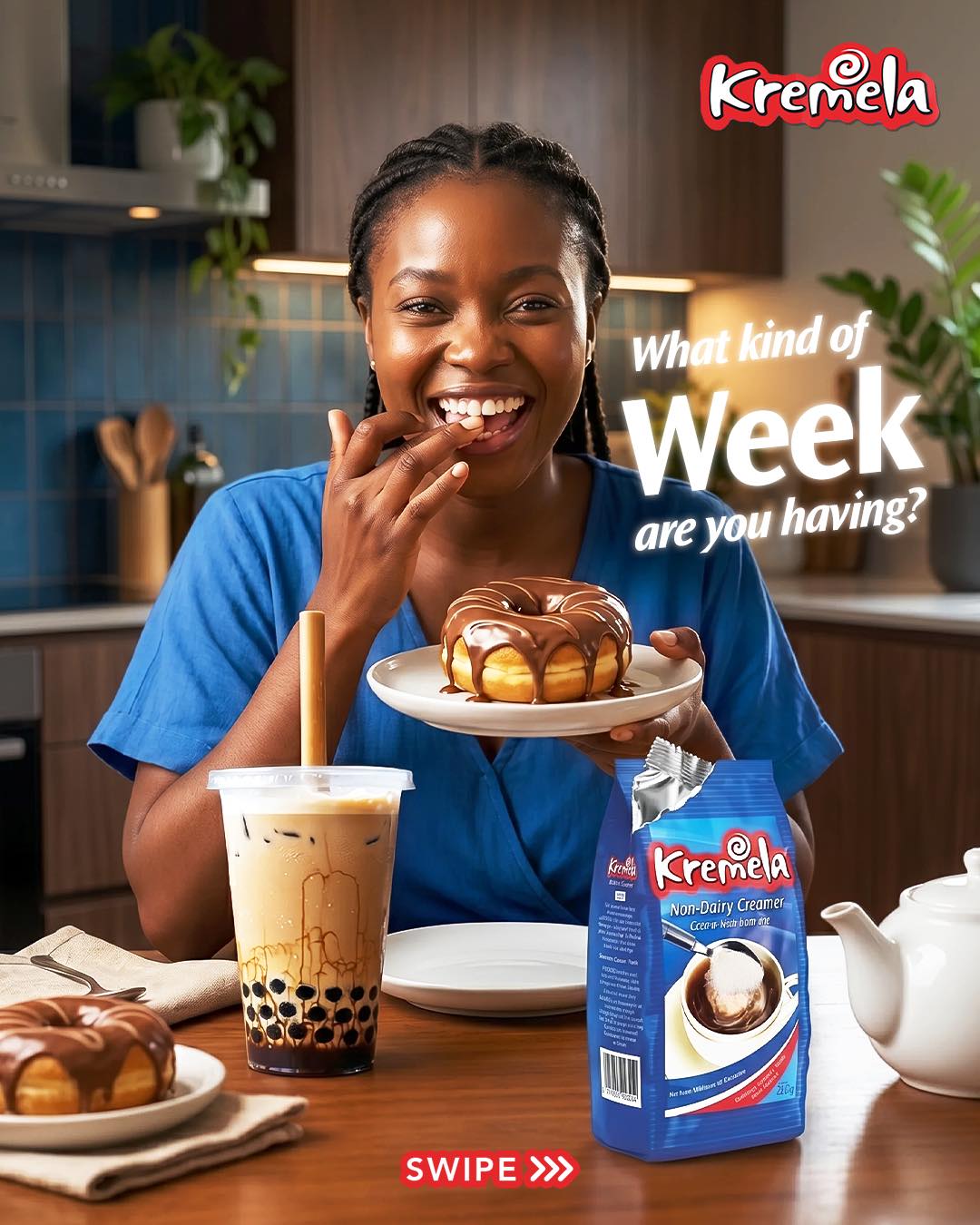 Kremela NG Facebook ad: Some weeks need more than snacks.