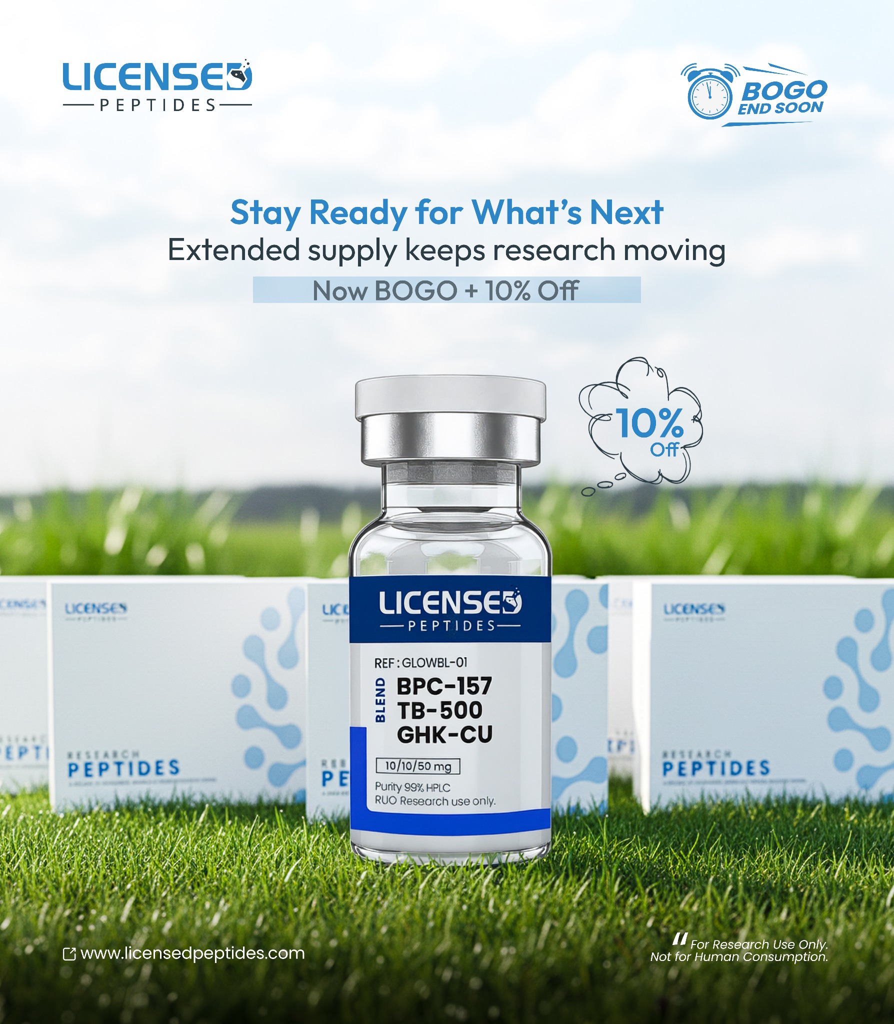 LicensedPeptides.com Facebook ad