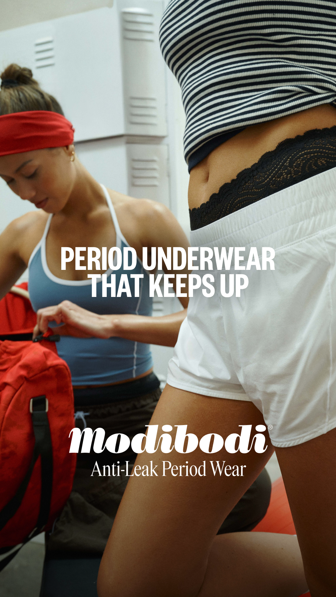 Modibodi Facebook ad: Leak-proof pairs that go the distance