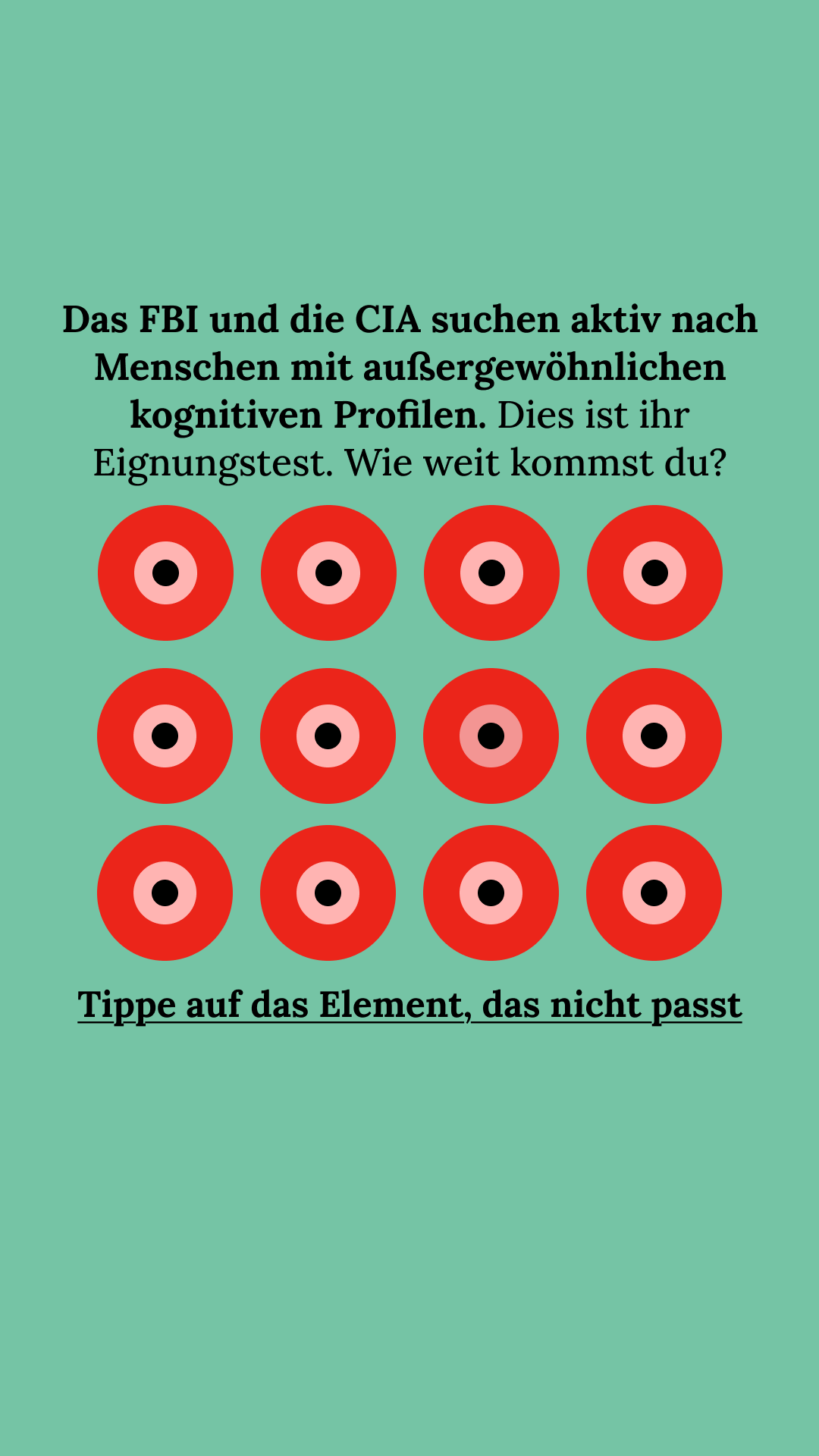 International Brain Test Facebook ad